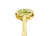 Yellow gold Fancy Yellow Cushion Cut Diamond Solitaire Ring with Flower Prong Setting and Classic Band_67