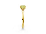Yellow gold Fancy Yellow Cushion Cut Diamond Solitaire Ring with Six-Prong Setting and Classic Band_282