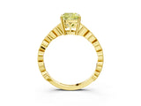 Yellow gold Fancy Yellow Cushion Cut Solitaire Diamond Ring with Infinity Twist Band and Four-Prong Setting_15