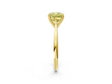 Yellow gold Fancy Yellow Cushion Cut Solitaire Diamond Ring with Six-Prong Setting and Classic Band_14