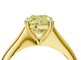 Yellow gold Fancy Yellow Cushion Cut Solitaire Diamond Ring with Six-Prong Setting and Classic Band_16