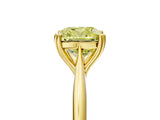 Yellow gold Fancy Yellow Cushion Cut Solitaire Diamond Ring with Six-Prong Setting and Classic Band_17