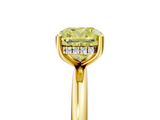 Yellow gold Fancy Yellow Cushion  Cut Solitaire Engagement Ring with Four-Prong Setting and Classic Band_25