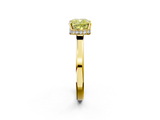 Yellow gold Fancy Yellow Cushion  Cut Solitaire Engagement Ring with Four-Prong Setting on a Classic Band_16