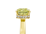 Yellow gold Fancy Yellow Cushion  Cut Solitaire Engagement Ring with Four-Prong Setting on a Classic Band_19