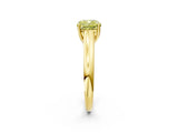 Yellow gold Fancy Yellow Cushion Cut Solitaire Engagement Ring with Tapered Band and Four-Prong Setting_5