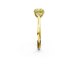Yellow gold Fancy Yellow Cushion  Cut Solitaire Ring with Cathedral Band and Four-Prong Setting_54