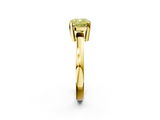 Yellow gold Fancy Yellow Cushion  Cut Solitaire Ring with Four-Prong Setting and Classic Band_61