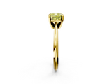 Yellow gold Fancy Yellow Cushion  Cut Solitaire Ring with Four-Prong Setting on a Classic Band_60