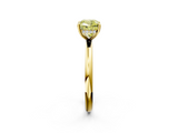 Yellow gold Fancy Yellow Cushion  Cut Solitaire Ring with Thin Band and Four-Prong Setting_18