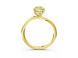 Yellow gold Fancy Yellow Cushion  Cut Solitaire Ring with Thin Band and Four-Prong Setting_19
