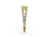 Yellow gold Fancy Yellow Cushion  Cut Split Shank Pave Diamond Engagement Ring with Four-Prong Setting_26