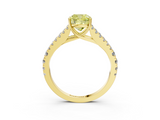 Yellow gold Fancy Yellow Cushion  Cut Split Shank Pave Diamond Engagement Ring with Four-Prong Setting_27