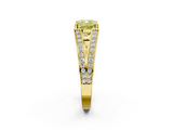 Yellow gold Fancy Yellow Cushion  Cut Split Shank Pave Diamond Ring with Four-Prong Setting_60