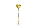 Yellow gold Fancy Yellow Cushion  Diamond Pavé Band with Six-Prong Setting_54
