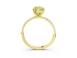 Yellow gold Fancy Yellow Cushion  Diamond Pavé Band with Six-Prong Setting_55