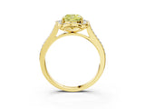 Yellow gold Fancy Yellow Cushion  Halo Round Diamond Pave Band with Four-Prong Setting_42