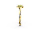 Yellow gold Fancy Yellow Cushion  Halo Twist Band Solitaire Ring_22
