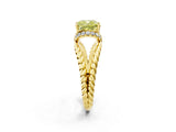 Yellow gold Fancy Yellow Cushion  Halo Twisted Band Four-Prong Ring_53