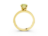 Yellow gold Fancy Yellow Cushion  Milgrain Pave Diamond Engagement Ring with Four-Prong Setting_157
