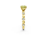 Yellow gold Fancy Yellow Cushion  Solitaire Bezel-Set Diamond Ring with Beaded Band and Four-Prong Setting_34