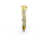 Yellow gold Fancy Yellow Cushion  Solitaire Bezel-Set Diamond Ring with Channel-Set Band_38