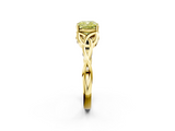 Yellow gold Fancy Yellow Cushion  Solitaire Celtic Knot Engagement Ring with Four-Prong Setting_44