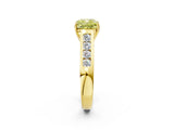 Yellow gold Fancy Yellow Cushion  Solitaire Channel-Set Diamond Engagement Ring with Four-Prong Setting_33