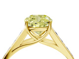 Yellow gold Fancy Yellow Cushion  Solitaire Channel-Set Diamond Engagement Ring with Four-Prong Setting_35