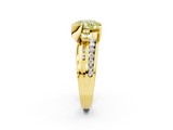 Yellow gold Fancy Yellow Cushion  Solitaire Channel-Set Split Shank Ring with Tension Prong Setting_5