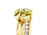 Yellow gold Fancy Yellow Cushion  Solitaire Channel-Set Split Shank Ring with Tension Prong Setting_8