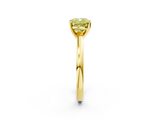 Yellow gold Fancy Yellow Cushion  Solitaire Diamond Engagement Ring with Four-Prong Setting on a Classic Band_5