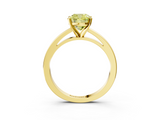 Yellow gold Fancy Yellow Cushion  Solitaire Diamond Engagement Ring with Four-Prong Setting on a Classic Band_6
