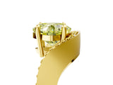 Yellow gold Fancy Yellow Cushion  Solitaire Diamond Engagement Ring with Pave Band and Four-Prong Setting_51