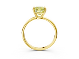 Yellow gold Fancy Yellow Cushion  Solitaire Diamond Ring with 4-Prong Setting on a Classic Band_6