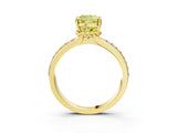 Yellow gold Fancy Yellow Cushion  Solitaire Diamond Ring with Channel Set Band and Six-Prong Setting_50
