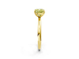 Yellow gold Fancy Yellow Cushion  Solitaire Diamond Ring with Four-Prong Setting on a Plain Band_34