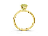 Yellow gold Fancy Yellow Cushion  Solitaire Diamond Ring with Four-Prong Setting on a Plain Band_35