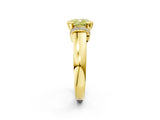 Yellow gold Fancy Yellow Cushion  Solitaire Diamond Ring with Pave Band and Six-Prong Setting_34