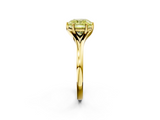 Yellow gold Fancy Yellow Cushion  Solitaire Diamond Ring with Six-Prong Setting and Tapered Band_19