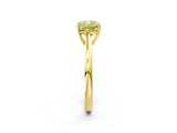 Yellow gold Fancy Yellow Cushion  Solitaire Diamond Ring with Split Shank and Four-Prong Setting_14