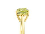 Yellow gold Fancy Yellow Cushion  Solitaire Diamond Ring with Split Shank and Four-Prong Setting_25