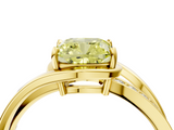 Yellow gold Fancy Yellow Cushion  Solitaire Diamond Ring with Split Shank and Prong Setting_45