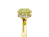 Yellow gold Fancy Yellow Cushion  Solitaire Engagement Ring with Cathedral Band and Four-Prong Setting_26