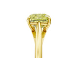 Yellow gold Fancy Yellow Cushion  Solitaire Engagement Ring with Four-Prong Setting and Classic Band 5