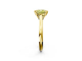 Yellow gold Fancy Yellow Cushion  Solitaire Engagement Ring with Six-Prong Setting and Classic Band 4