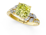 Yellow gold Fancy Yellow Cushion  Solitaire Marquise Twist Band with Six-Prong Setting_77