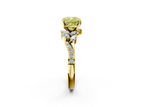 Yellow gold Fancy Yellow Cushion  Solitaire Marquise Twist Band with Six-Prong Setting_78