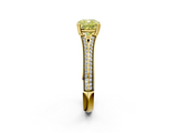 Yellow gold Fancy Yellow Cushion  Solitaire Pave Split Shank Engagement Ring with Six-Prong Setting_39