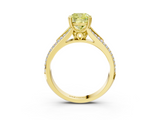 Yellow gold Fancy Yellow Cushion  Solitaire Pave Split Shank Engagement Ring with Six-Prong Setting_40